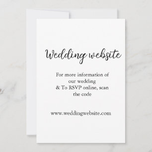 Trouwwebsite voeg q r code koppel naam details toe kaart