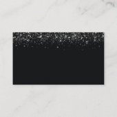 Trouwwebsite Zwart ontwerp met Glitter details Plaatskaartje (Achterkant)
