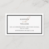 Trouwwebsite Zwart ontwerp met Glitter details Plaatskaartje (Voorkant)