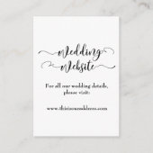 Trouwwebsite | Zwart script en uw foto Informatiekaartje (Voorkant)