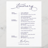 Trouwweekend Itinerarium Elegant Script Welkom (Achterkant)