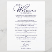 Trouwweekend Itinerarium Elegant Script Welkom (Voorkant)