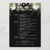 Trouwweekend Itinerarium Groene Bloemen Programmakaart (Achterkant)