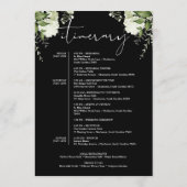 Trouwweekend Itinerary Groene Bloemen Programmakaart (Achterkant)