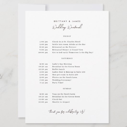 Trouwweekend Itinerary V2 Kaart (Voorkant)