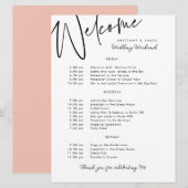 Trouwweekend Itinerary Welkomstkaart Kaart (Voorkant / Achterkant)