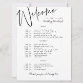 Trouwweekend Itinerary Welkomstkaart Kaart (Voorkant)