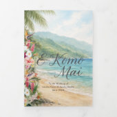 Trouwweekend | Maui, Hawaï Drie-Voudige Uitnodigin Drieluik Uitnodiging (Cover)