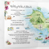 Trouwweekend | Maui, Hawaï Drie-Voudige Uitnodigin Drieluik Uitnodiging (Binnenzijde eerst)