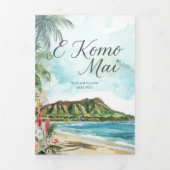 Trouwweekend | Oahu, Hawaï Drieluik Uitnodiging (Cover)
