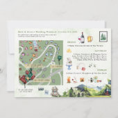 Trouwweekend Plattegrond Itinerarium Kaart (Achterkant)