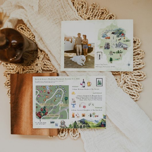 Trouwweekend Plattegrond Itinerarium Kaart