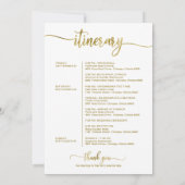 Trouwweekend Verwelkoming en Reisprogramma Brief C Kaart (Achterkant)