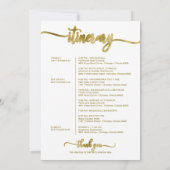 Trouwweekend Welkom en Reisprogramma Brief Chic  Kaart (Achterkant)