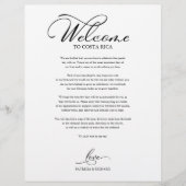 Trouwweekend Welkom Itinerarium Elegant Schrift (Voorkant)