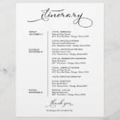 Trouwweekend Welkom Itinerarium Elegant Schrift (Achterkant)