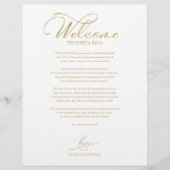 Trouwweekend Welkom Itinerarium Elegant Schrift (Voorkant)