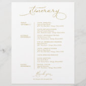 Trouwweekend Welkom Itinerarium Elegant Schrift (Achterkant)