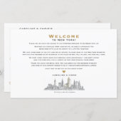 Trouwweekend Welkomstkaart Route - voor SHARON (Voorkant / Achterkant)