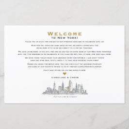 Trouwweekend Welkomstkaart Route - voor SHARON