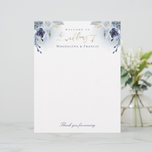 trouwwelkomstbriefje (Staand voorkant)