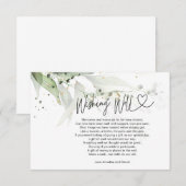 Trouwwens goed cadeau aanvraag eucalyptus informatiekaartje (Voorkant / Achterkant)