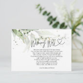Trouwwens goed cadeau aanvraag eucalyptus informatiekaartje (Staand voorkant)