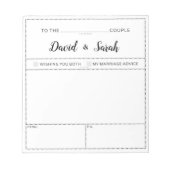 Trouwwensen Advies Spel Notitieblok (Voorkant)