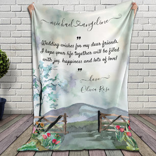 Trouwwensen Custom dekbed voor een vriend  Fleece Deken