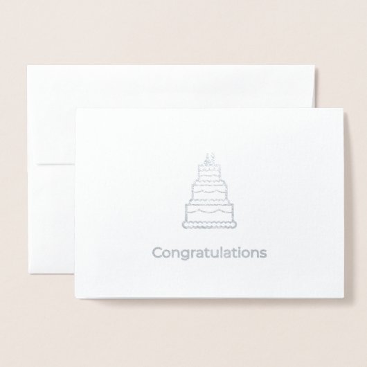 Trouwwensen Folie Wenskaart Folie Kaarten (Voorkant met envelop)