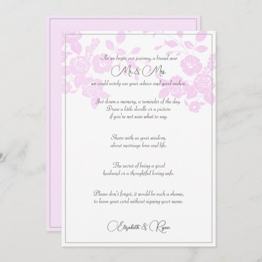 Trouwwensen Liefde en Levensadvies Kaart (Voorkant / Achterkant)