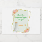 TrouwWijn & Mousserende Wijn Fles Etiket (Enkel label)