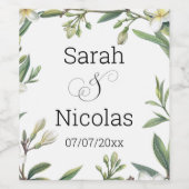 Trouwwijnlabel gepersonaliseerde minimalist wijn etiket (Enkel label)