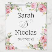 Trouwwijnlabel gepersonaliseerde minimalist wijn etiket (Enkel label)