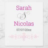 Trouwwijnlabel gepersonaliseerde minimalist wijn etiket (Enkel label)