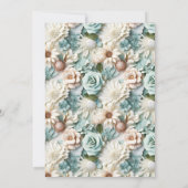 Trouwwijze groene witte bloemen elegant kaart (Achterkant)