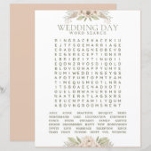 Trouwwoord zoeken, receptie spel activiteit (Voorkant / Achterkant)