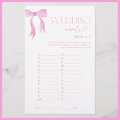 Trouwwoorden van A-Z Pink Bow Vrijgezellenfeest sp