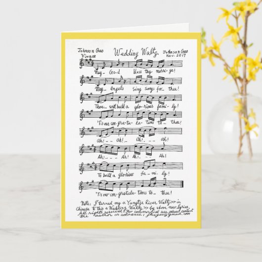 Trouwwwals. Het lied is in de Engelse versie Kaart (Gele Bloem)