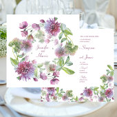 Trouwzachte Paarse Bloemen Kaart