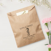 Trouwzakken met zeepaarden in zeevaartthema bedankzakje (Gezegeld)