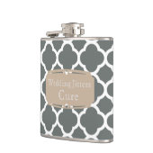 Trouwzenuwen genezen Quatrefoil patroon Heupfles (Links)