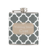 Trouwzenuwen genezen Quatrefoil patroon Heupfles (Voorkant)