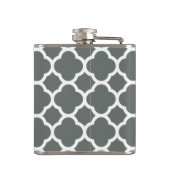 Trouwzenuwen genezen Quatrefoil patroon Heupfles (Achterkant)