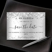 Trouwzilver confetti elegant save the date