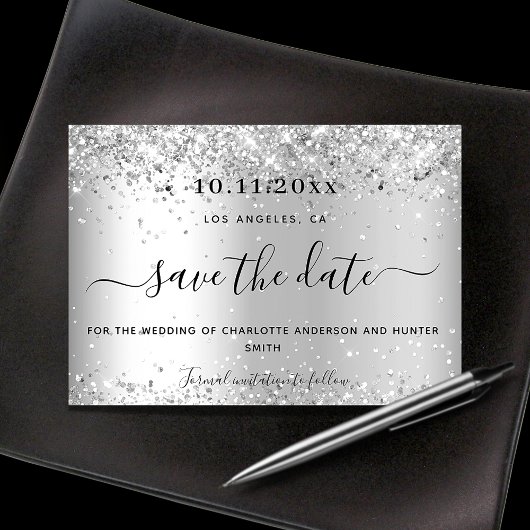 Trouwzilver confetti elegant save the date