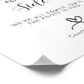 Trouwzitting Ceremonie Zitplaatsen Kies een stoel  Poster (Hoek)