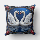 Trouwzwanen elegant en eigentijds kussen (Achterkant)