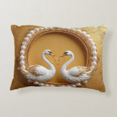 Trouwzwanen Emotioneel liefdesthema Accent Kussen (Achterkant)