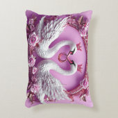 Trouwzwanen Klassieke Trouwromantiek Accent Kussen (Voorkant(Verticaal))